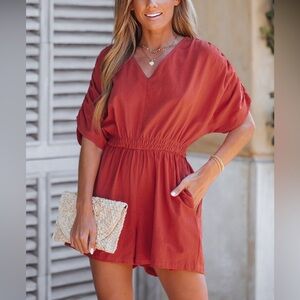 NWOT Coral Romper